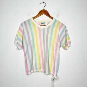 WRANGLER Vintage T-shirt Womens Size Large Colorful Maximalist Kidcore Clowncore